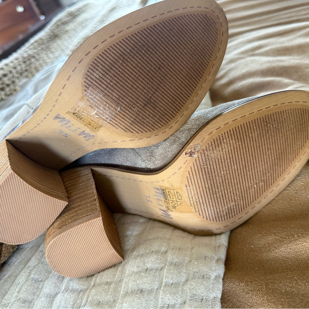 Vici Knee-High Taupe Suede Block Heel Boots size 7.5 - Picture 3 of 3